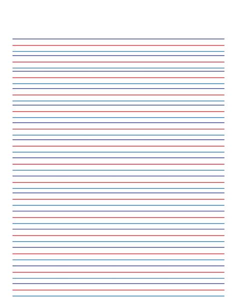 writing paper  solid red  blue lines etsy