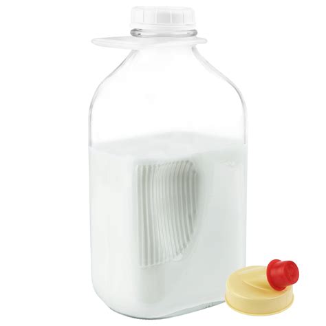 Kitchentoolz Oz Glass Milk Bottle With Lids Half Gallon Milk