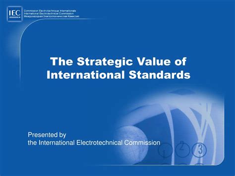 PPT The Strategic Value Of International Standards PowerPoint