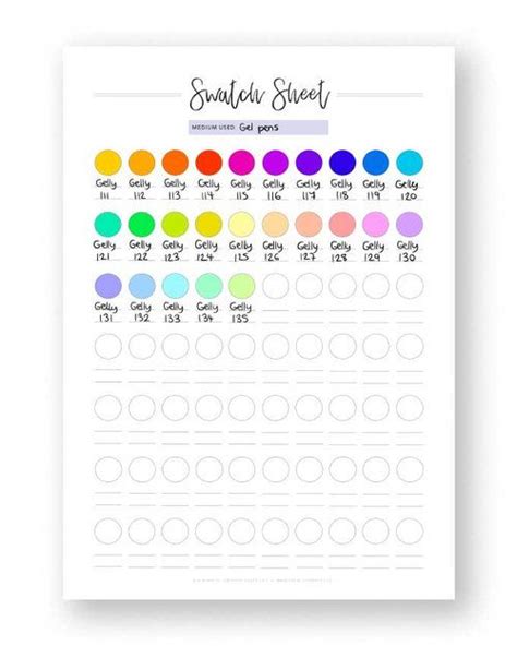 Printable Crayola Color Chart