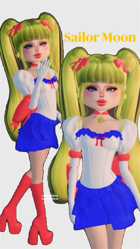 Roblox Dti Dress To Impress Outfit Idea Theme Sailor Moon Cosplay