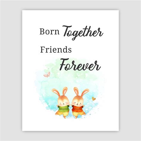 Born Together Friends Forever Printable Wall Art