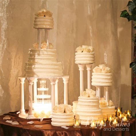 Photo Of A Wedding Cake Fountain White Patty S Cakes And Desserts