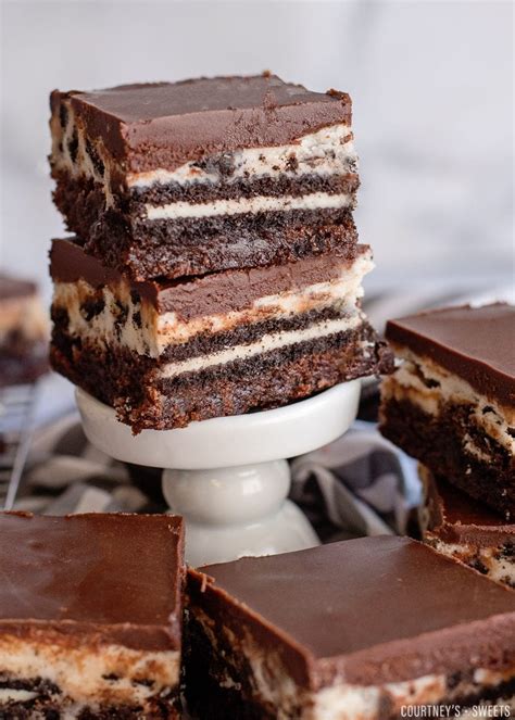 Layered Oreo Brownies With Ganache Frosting Courtney S Sweets