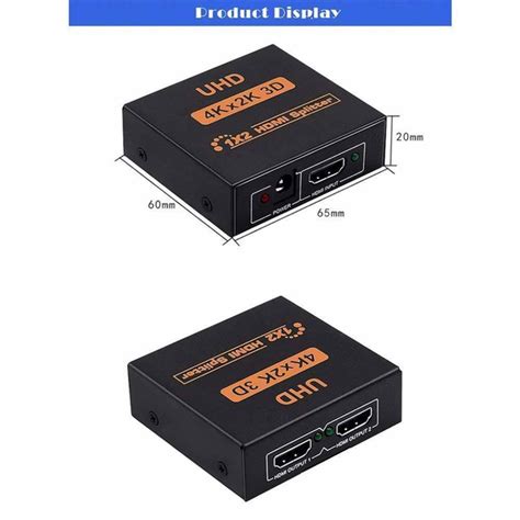 Splitter Hdmi 1 X 2 Alta Definición 1920x108p3d 4k Tecnohogarjs