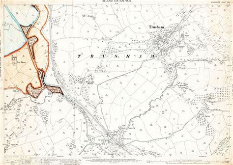 Old Ordnance Survey Map Of Trusham Devon In 1905