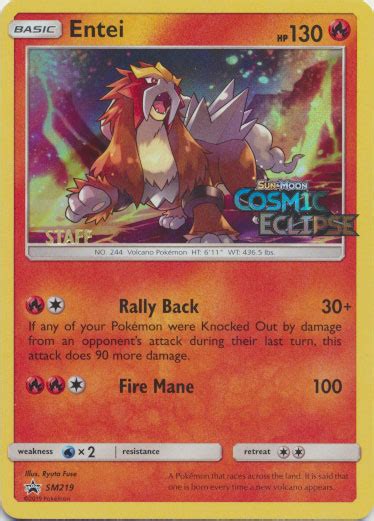 Staff Entei Sm English Promo Pokumon