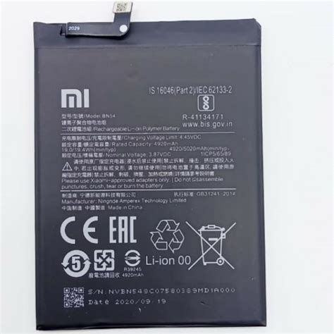 Jual BATTERY XIAOMI REDMI 9 NOTE 9 MODEL BN 54 Shopee Indonesia