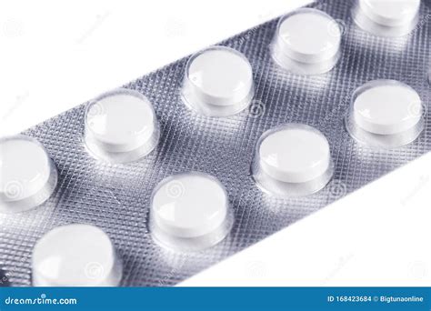 Pile Of Tablets Pill In Blister Packaging Silver Aluminium Foil