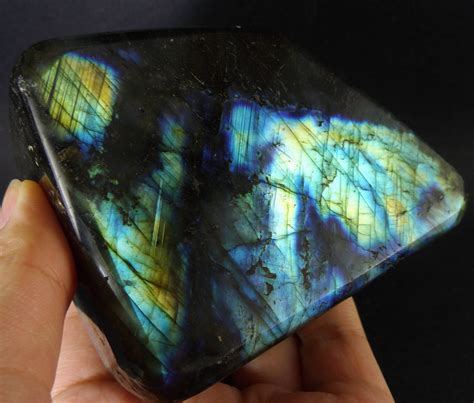Large Natural Flashy Rainbow Labradorite Mineral Polished Display ...