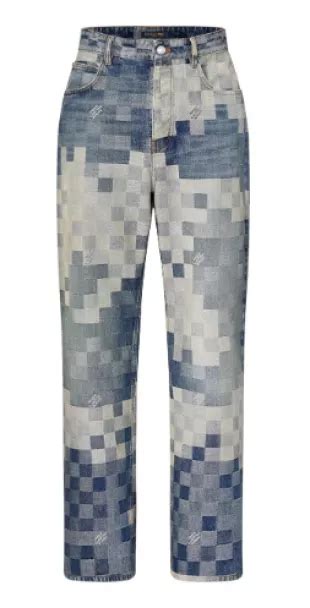 Louis Vuitton Damier Damoflage Denim Skate Pants