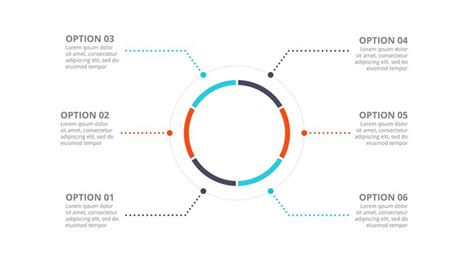 Premium Psd Circle Diagram Divided Into 6 Parts Infographic Slide