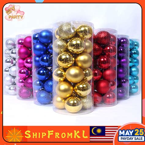 Pcs Cm Christmas Tree Decorations Balls Bauble Xmas Party Hanging