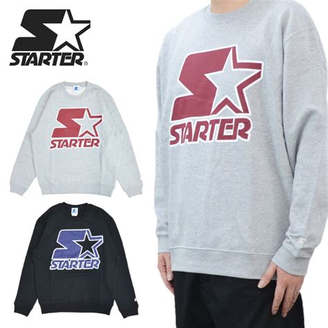 STARTER スターター トレーナー LOGO SWEAT スウェット フリース 長袖 トップス M XL ブラック グレー X50212J