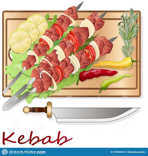 Kebab Con Cebolla Y Tomate Cereza Pinchos Asados A La Parilla De La