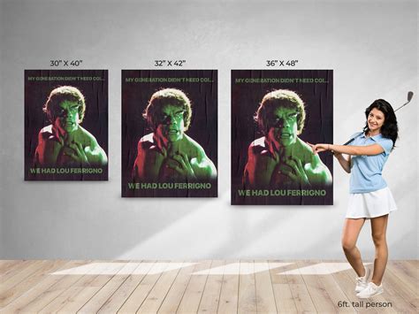 The Incredible Hulk Lou Ferrigno Banner Poster Sign Home Gym | Etsy