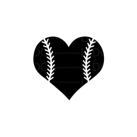 Baseball Heart Svgpngdxf Baseball Svg Baseball Shirt Inspire
