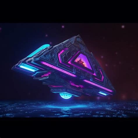 Premium AI Image A Close Up Of A Futuristic Spaceship Flying Through