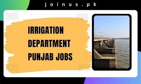 Irrigation Department Punjab Jobs 2025 Apply Now