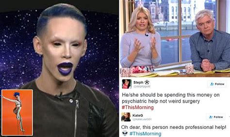 Man Who Wants To Be Genderless Alien On This Morning Daily Mail Online