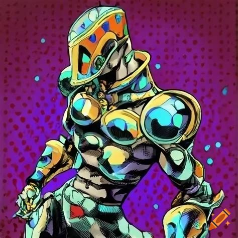 Jojo Stand With Holographic Textured Armor On Craiyon