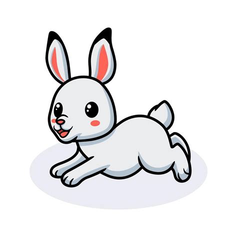 Cute little rabbit cartoon running 11719682 Vector Art at Vecteezy