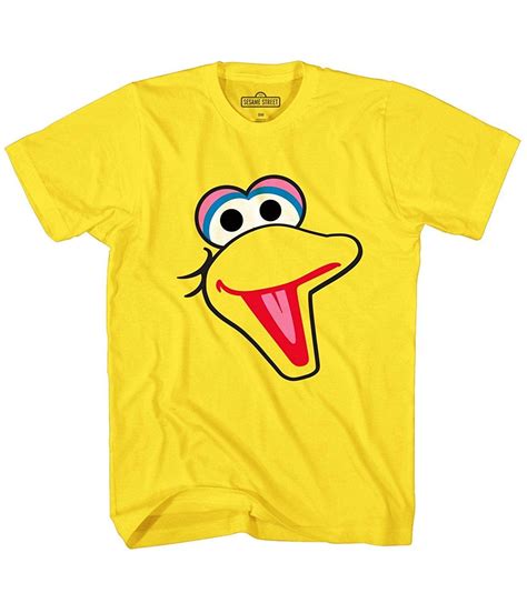 Sesame Street Sesame Street T Shirt Big Bird Face Tee Adult Mens Graphic Apparel Walmart