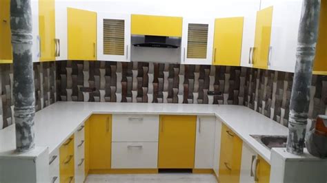 C Shaped Wooden Modular Kitchen At Rs Sq Ft Wooden Modular