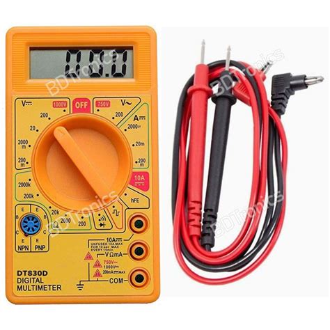 Dt830d Digital Multimeter Dcac Voltage Currenta Resistance Ohm Test