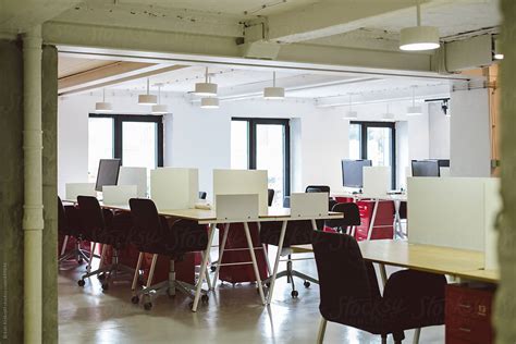 Empty Office With Joined Desks Del Colaborador De Stocksy B Krokodil