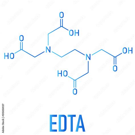 Skeletal Formula Of Ethylenediaminetetraacetic Acid Or Edta Complexing