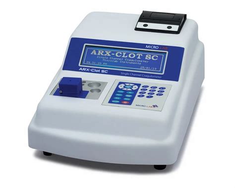 Micro Lab Single Channel Coagulometer Model Name Number Arx Clot Sc