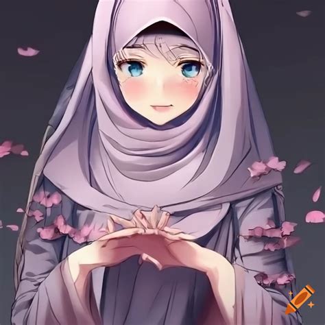 Anime Girl Wearing A Hijab And Smiling Gracefully On Craiyon