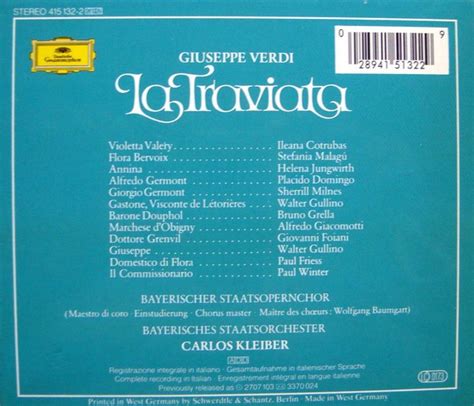 Release La Traviata By Giuseppe Verdi Carlos Kleiber Ileana