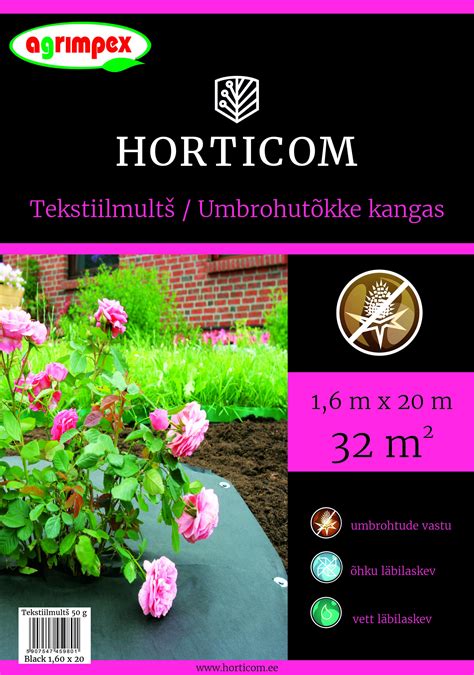 TEKSTIILMULTŠ AGRITEX 50G/M² 1,6X20M MUST - Bauhof