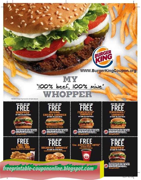 Printable Coupons 2019: Burger King Coupons