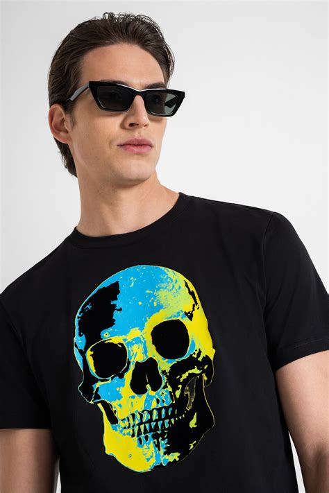 Мужская черная футболка Antony Morato MMKS02404.FA100240;9000 — Ultrashop