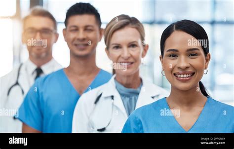 Diversity Team Medical And Doctors Smile Ready For Surgery And In