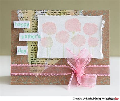 Card By Rachel Greig Using Darkroom Door Dandelions Eclectic Stamp