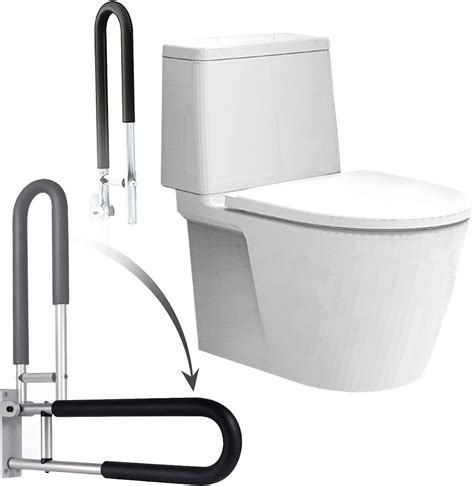 Buy Flip Up Grab Bar For Bathroom U Shaped Aluminium Alloy Toilet