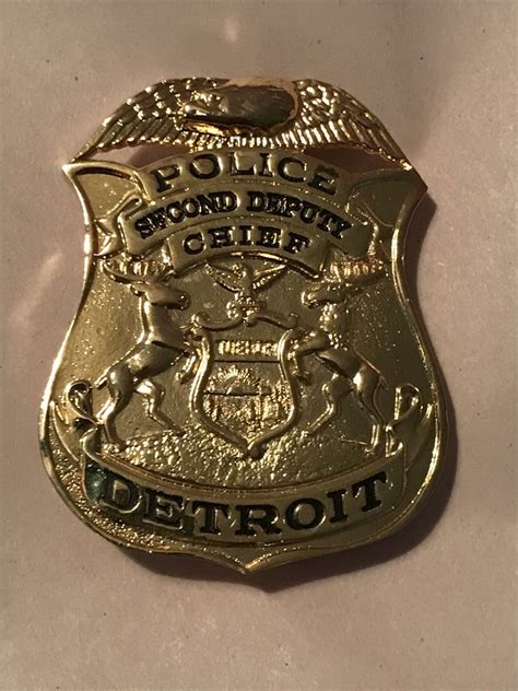 Collectors Badges Auctions Detroit Michigan Police Second Deputy Chief