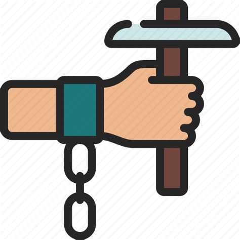 Slave Labour Forced Work Chained Icon Download On Iconfinder