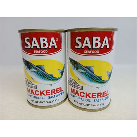 Saba Mackerel In Natural Oil Salt Added 155g Shopee Philippines