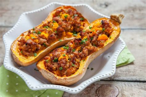 Butternut Farcie Aux Lardons