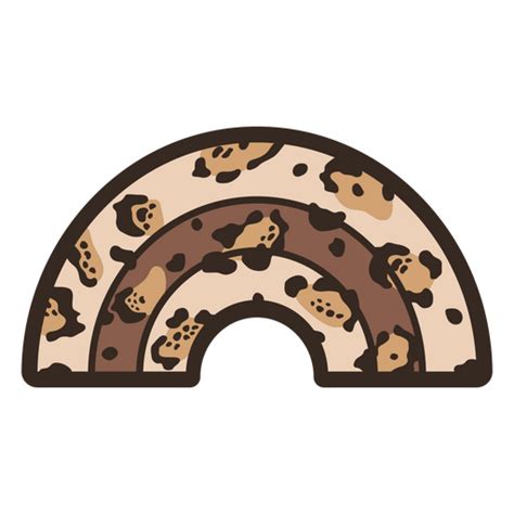 Design Png E Svg De Textura Animal Em Moldura Em Forma De Arco íris