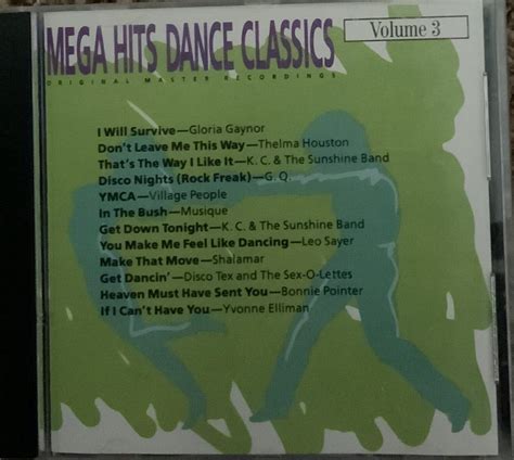 Mega Hits Dance Classics Vol Cd Trks Gloria Gaynor Shalamar