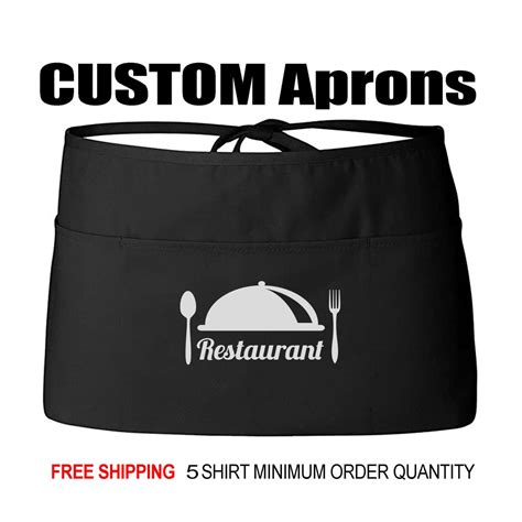 Custom Aprons Custom Waist Apron With Pockets Personalized Etsy