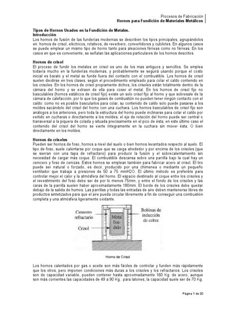 PDF Tipos de Hornos Usados en la Fundición de Metales doc DOKUMEN TIPS