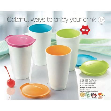 Tupperware Allegra Tall Cup 450ml Shopee Malaysia