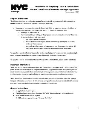 Fillable Online Instructions For Completing Cranes Derricks Form